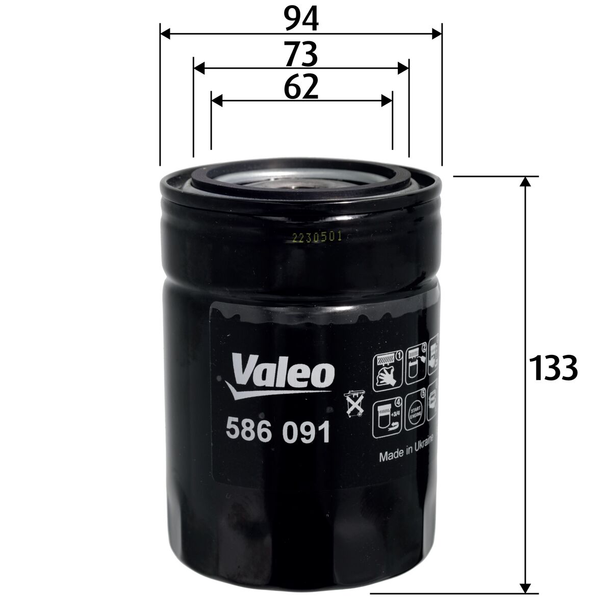 alyvos filtras - 586091 VALEO